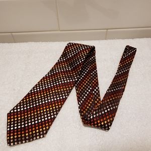 Geoffrey Beene Autumn Colored Textured 100% Silk, Tall Size